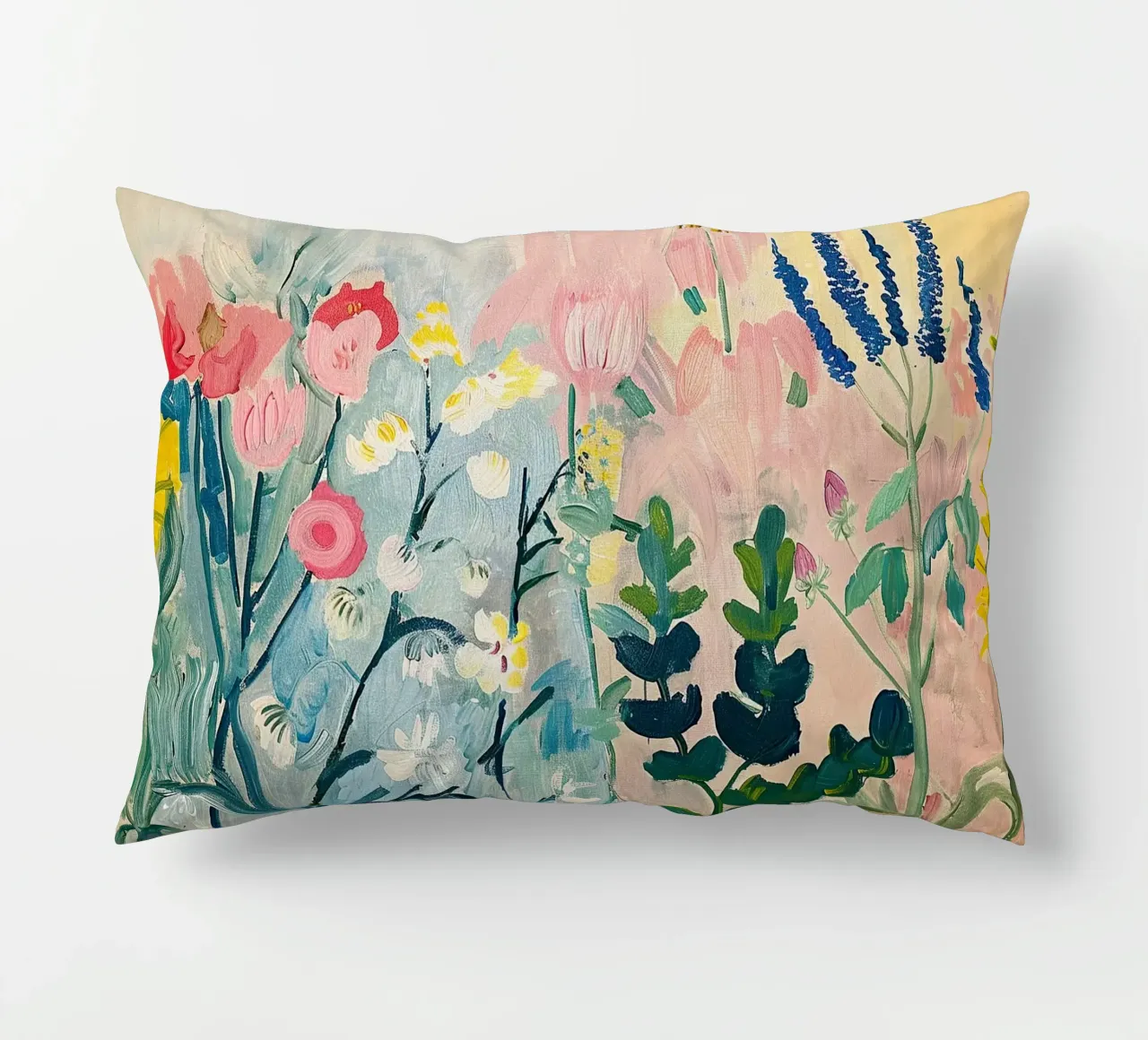 Flowers Abstract Wildflowers Colourful decorative cushion by Euphoria Theresa