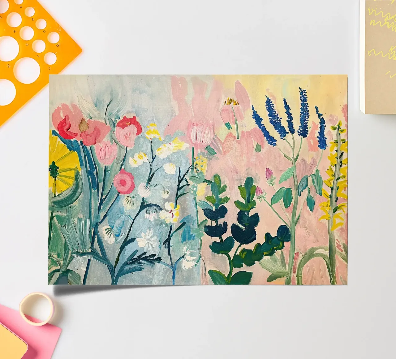 Flowers Abstract Wildflowers Colourful sticker sheet by Euphoria Theresa
