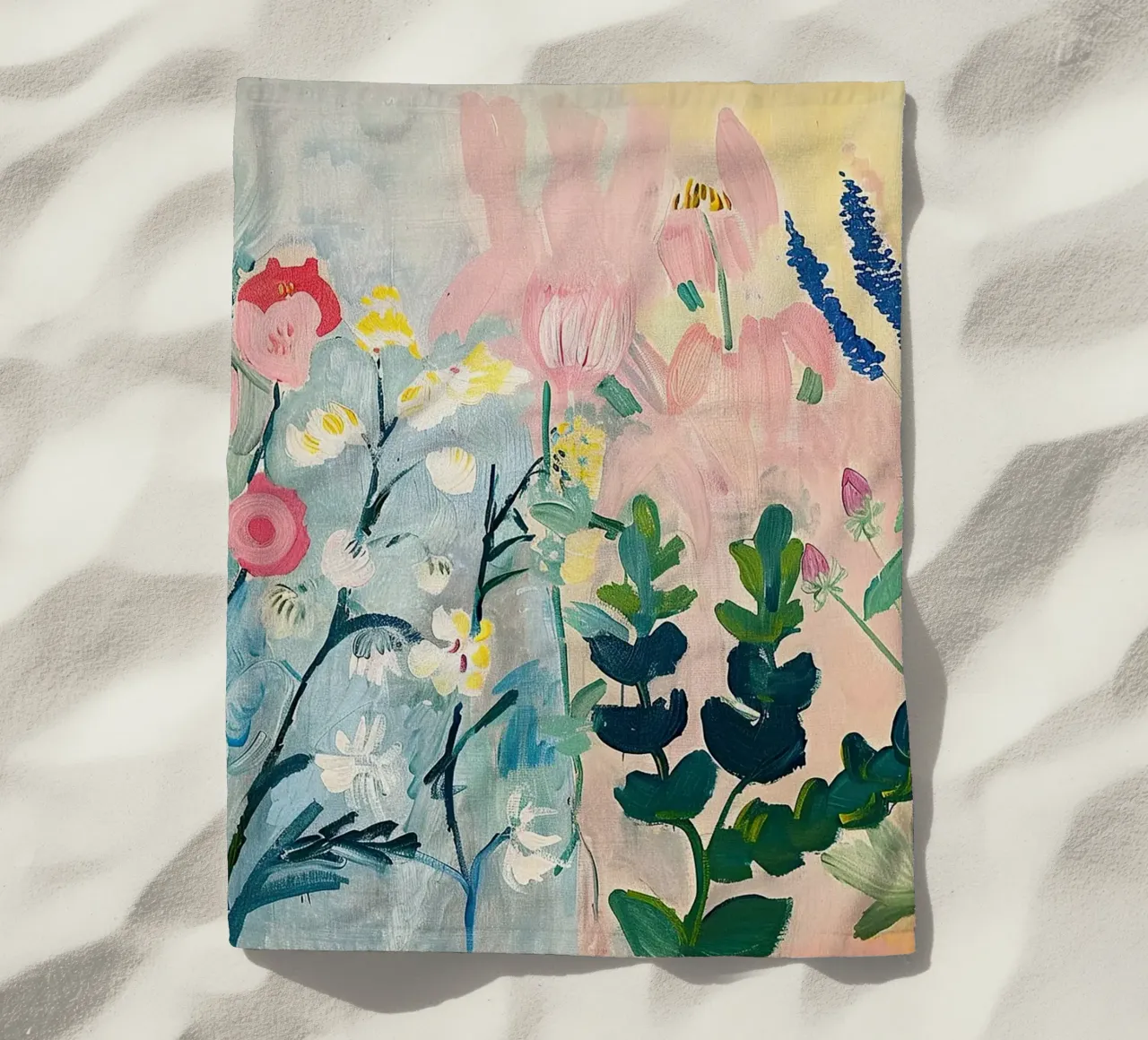 Flowers Abstract Wildflowers Colourful beach towel by Euphoria Theresa