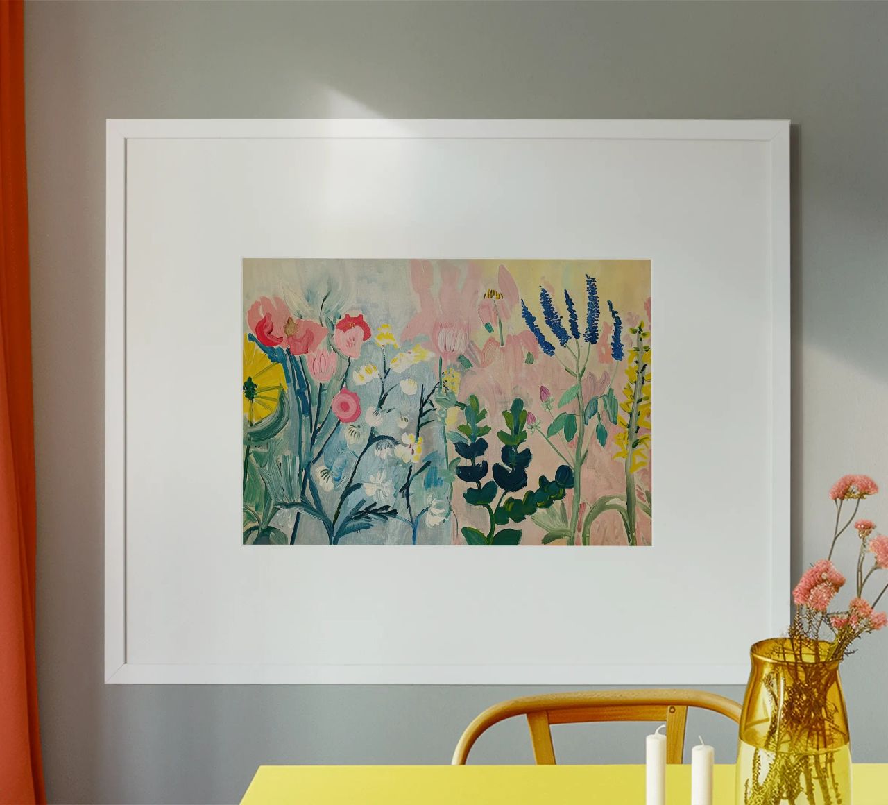 Fleurs Abstraites Fleurs sauvages Multicolores poster de Euphoria Theresa