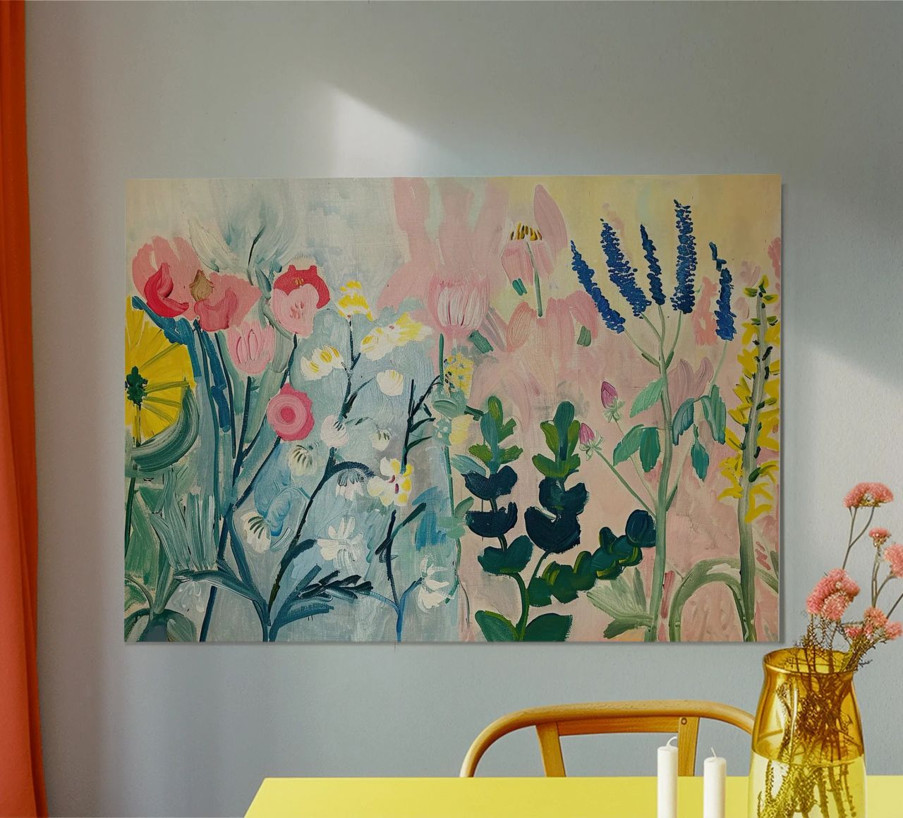 Fleurs Abstraites Fleurs sauvages Multicolores poster de Euphoria Theresa