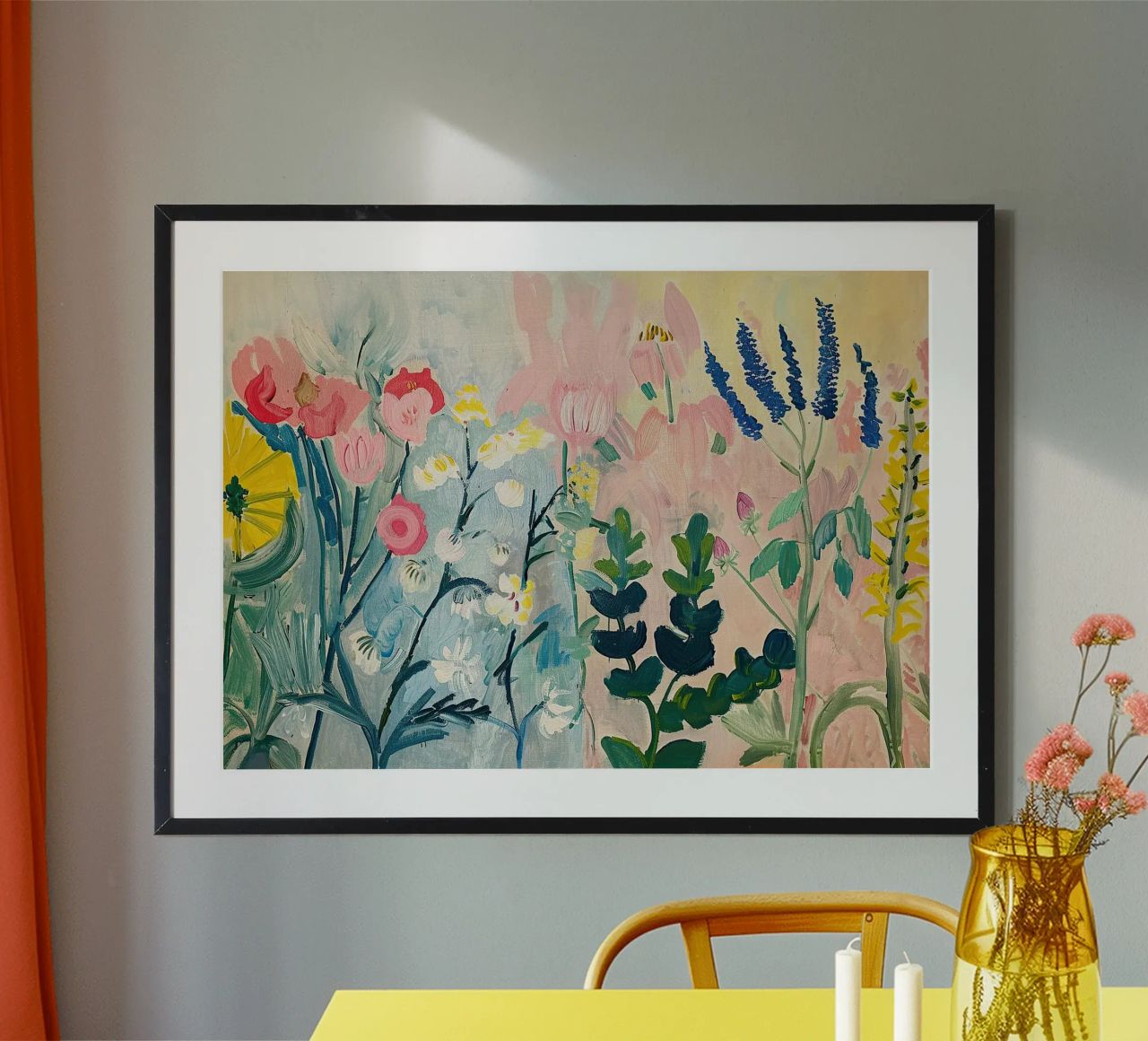 Fleurs Abstraites Fleurs sauvages Multicolores poster de Euphoria Theresa