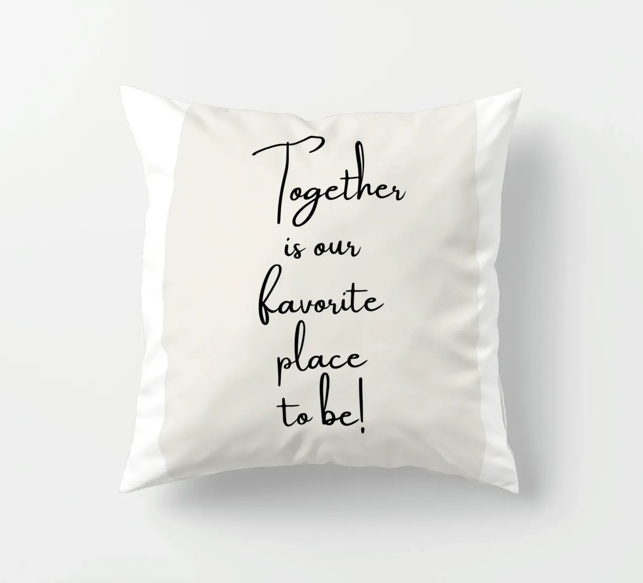 Ensemble, c'est notre lieu de prédilection coussin de ArtDesign by KBK