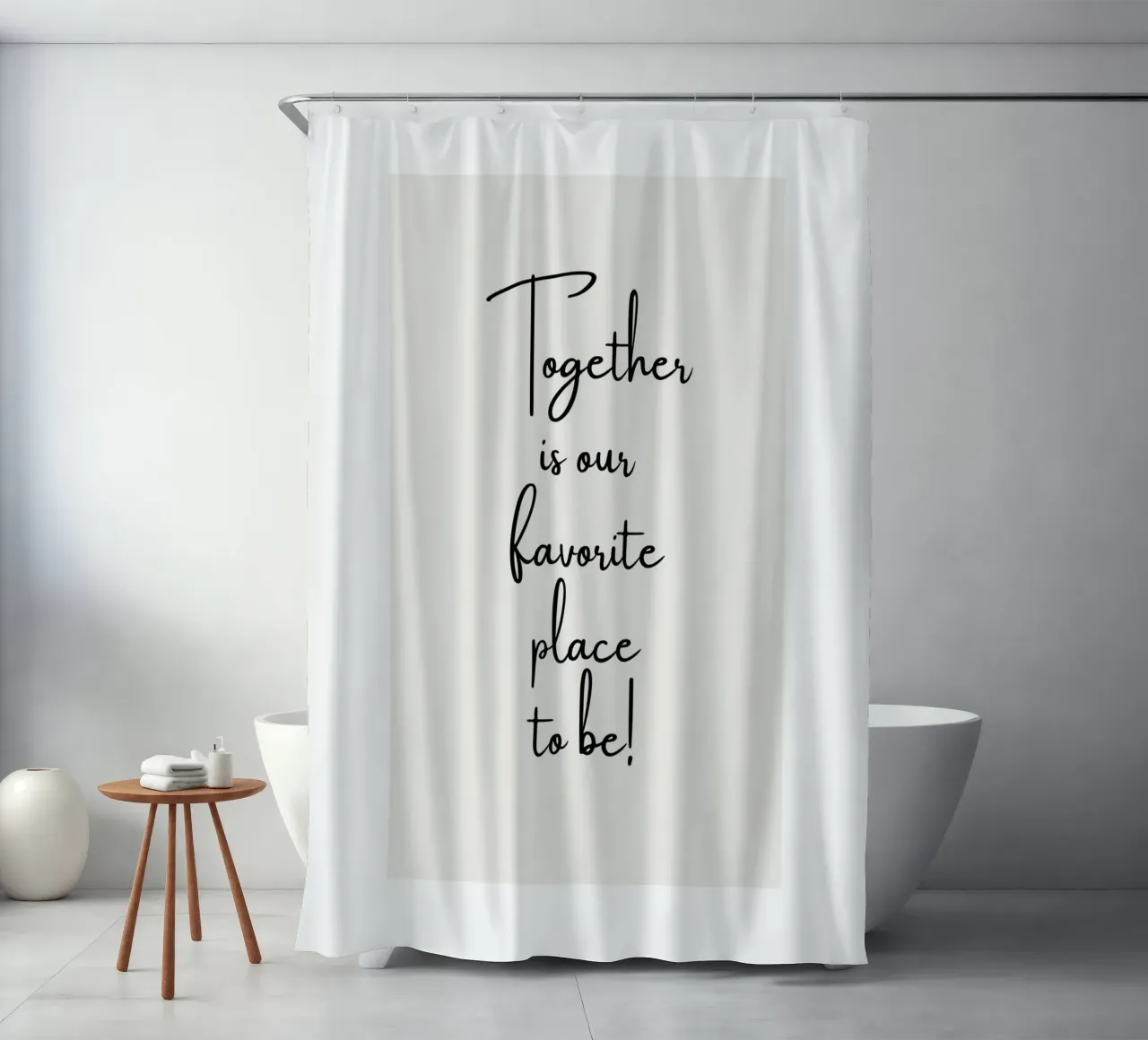 Ensemble, c'est notre lieu de prédilection rideau de douche de ArtDesign by KBK