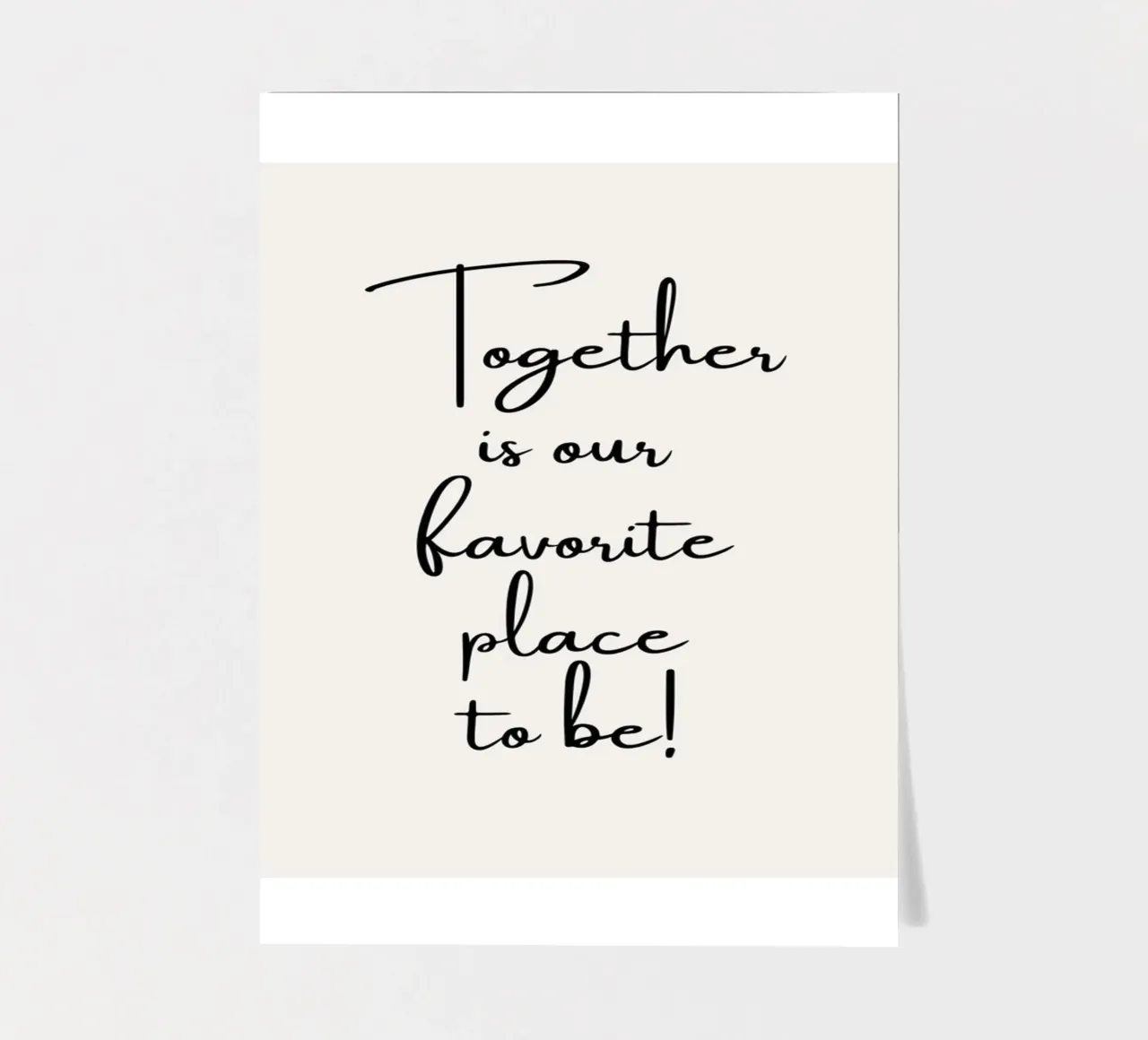 Ensemble, c'est notre lieu de prédilection planche autocollant de ArtDesign by KBK