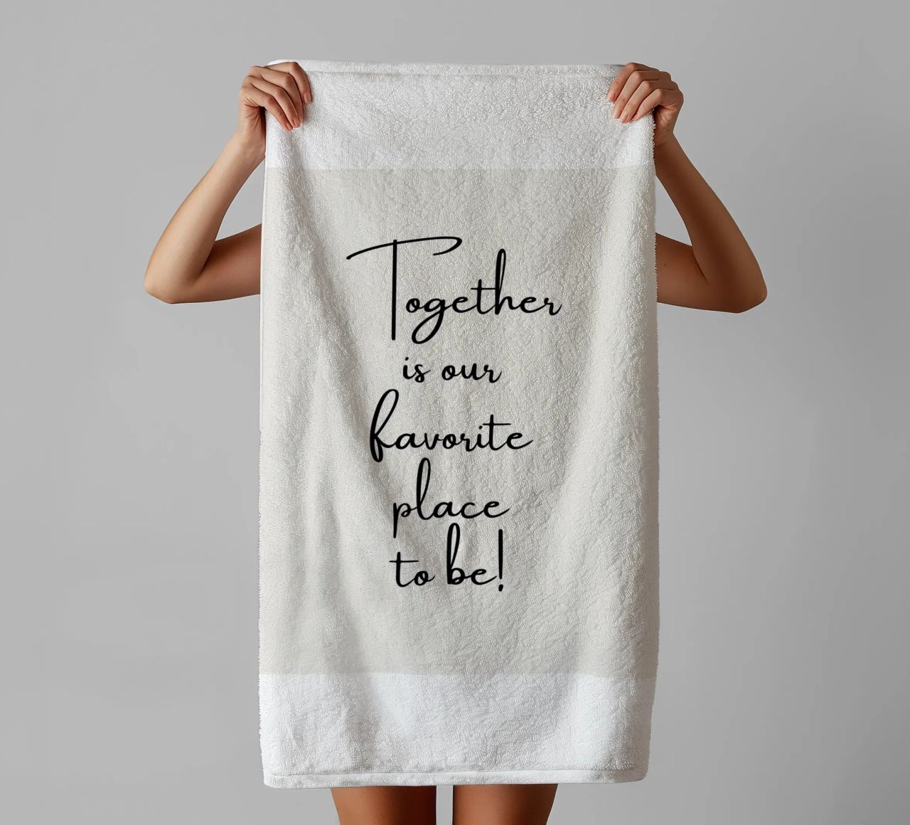 Ensemble, c'est notre lieu de prédilection serviette de bain de ArtDesign by KBK