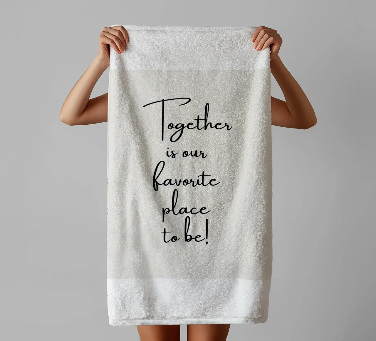 Ensemble, c'est notre lieu de prédilection serviette de bain de ArtDesign by KBK