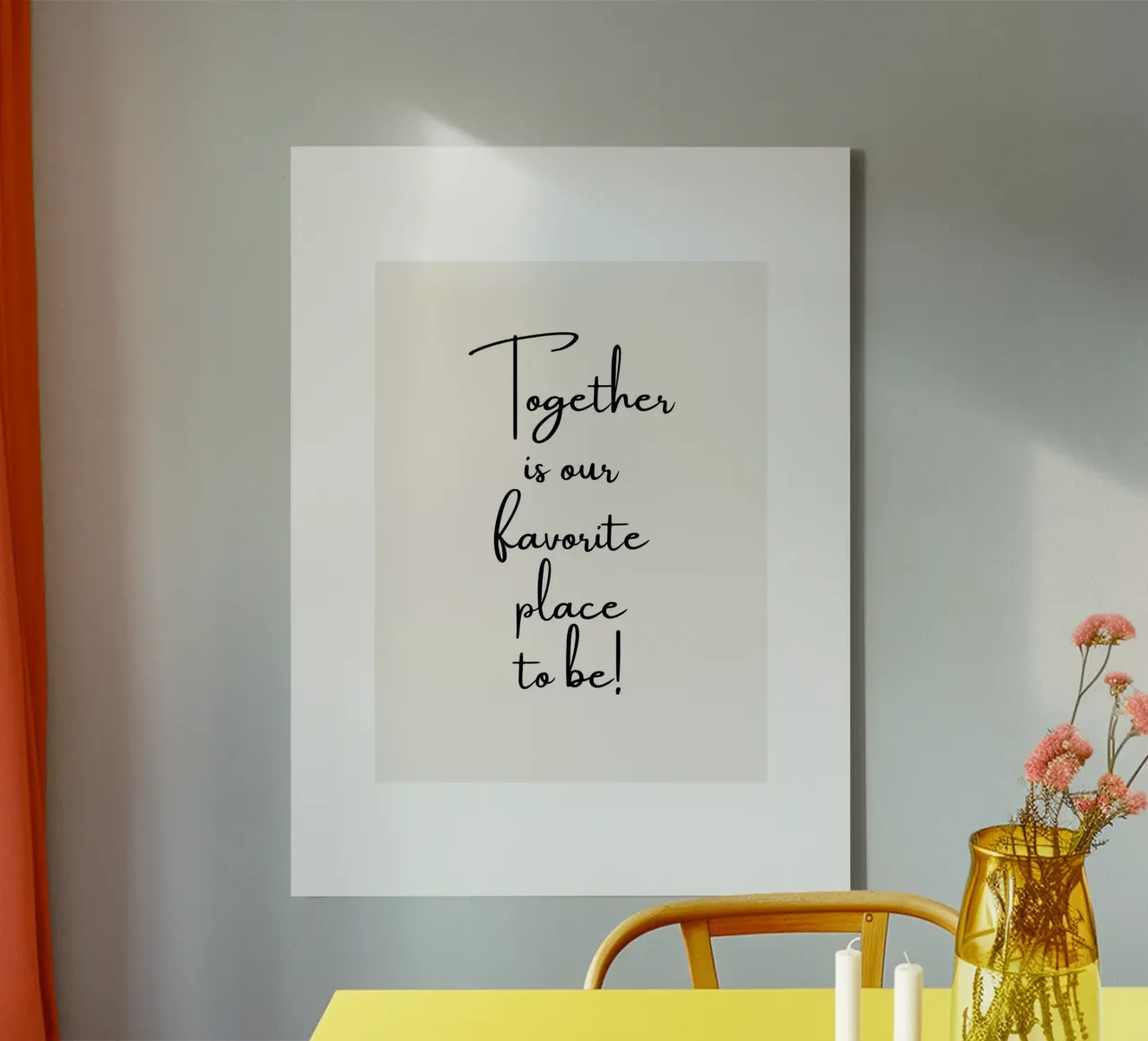 Ensemble, c'est notre lieu de prédilection toile de ArtDesign by KBK