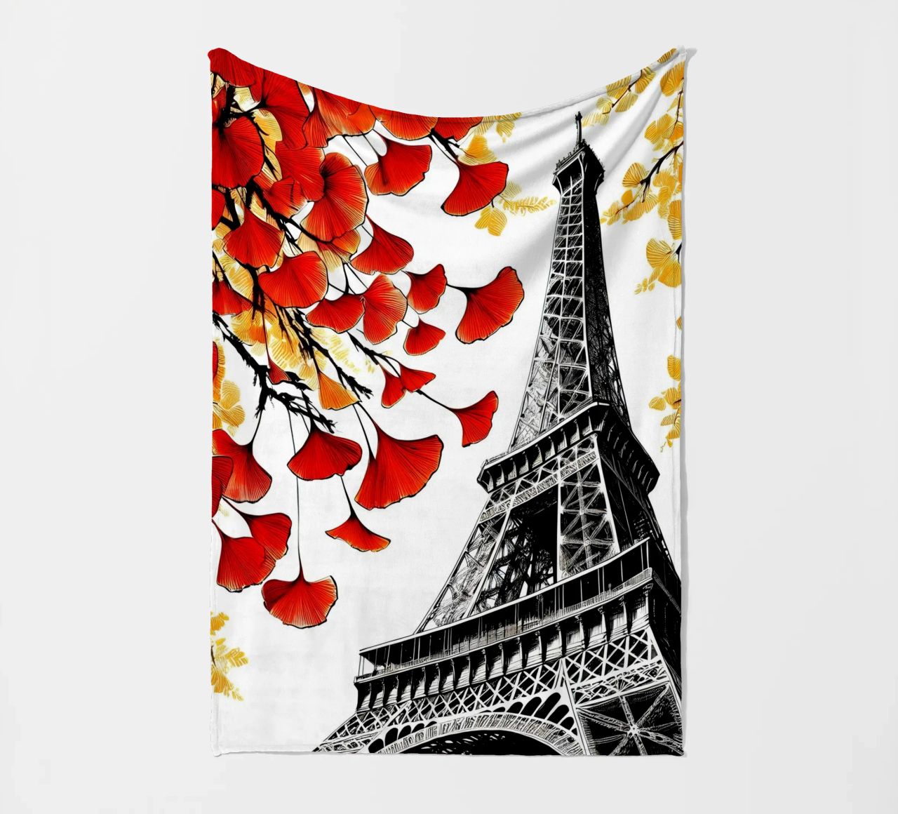 Torre Eiffel a inchiostro coperta in pile da Digital Naive
