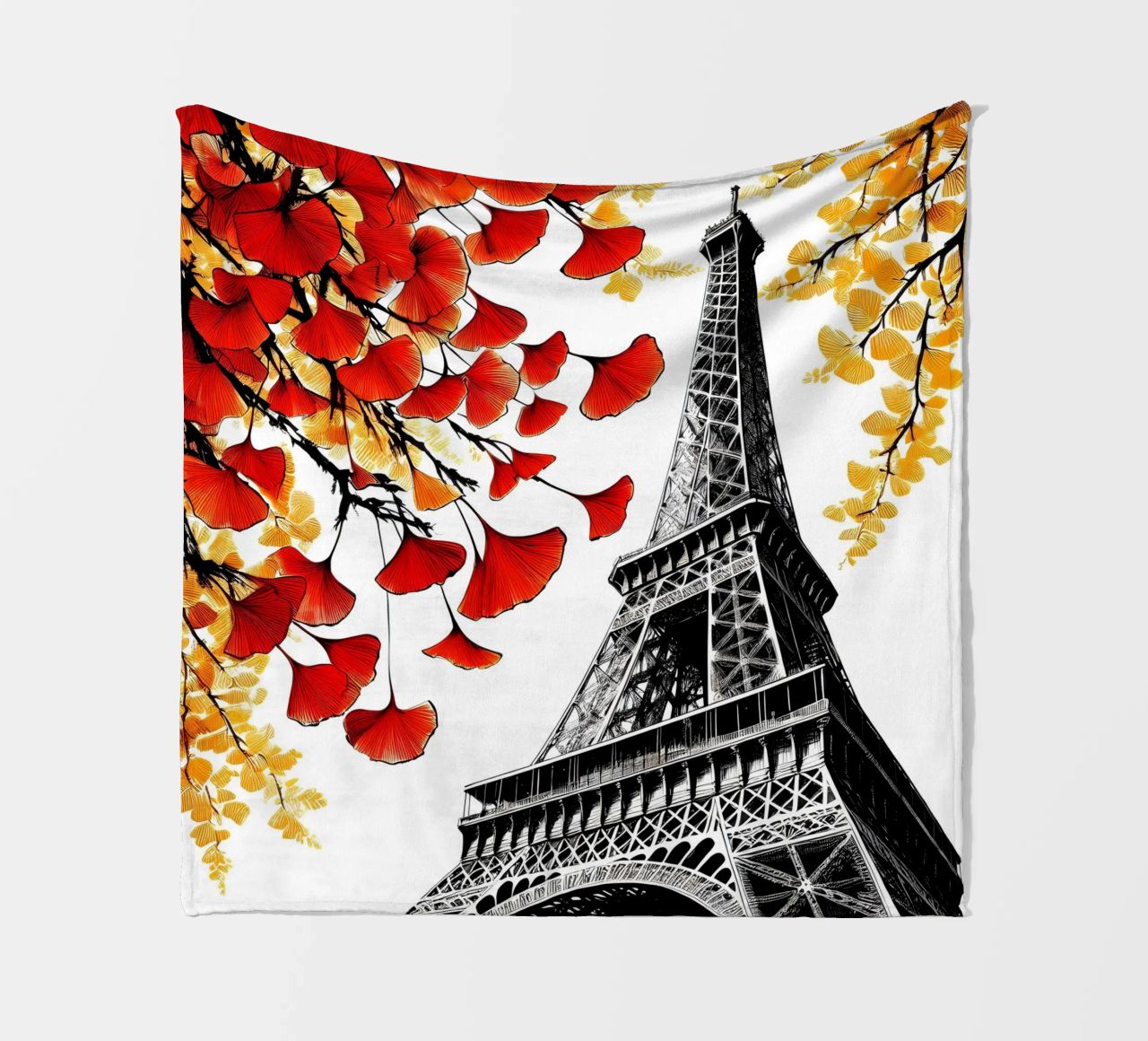 Torre Eiffel a inchiostro coperta in pile da Digital Naive