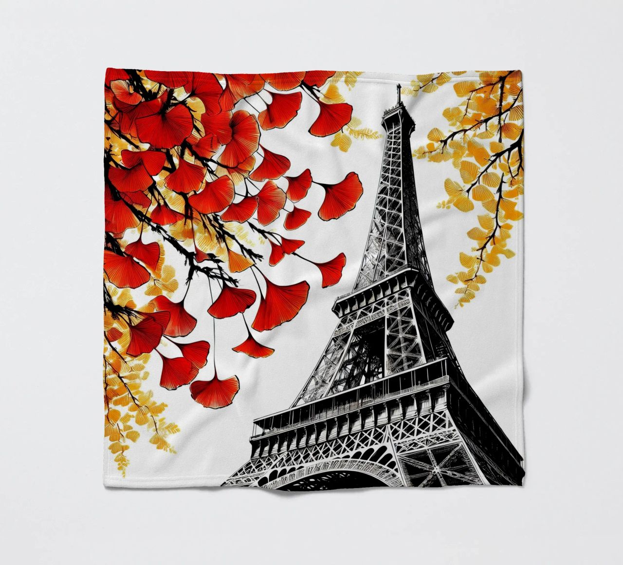 Torre Eiffel a inchiostro coperta in pile da Digital Naive
