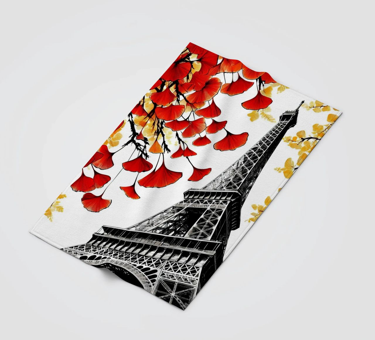 Torre Eiffel a inchiostro coperta in pile da Digital Naive