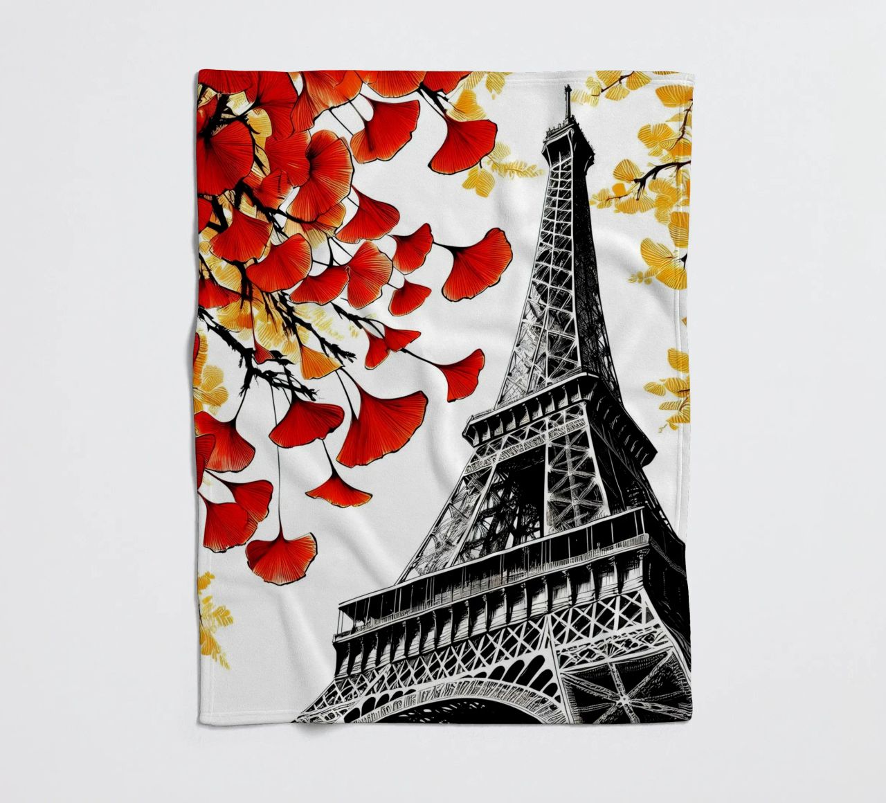 Torre Eiffel a inchiostro coperta in pile da Digital Naive