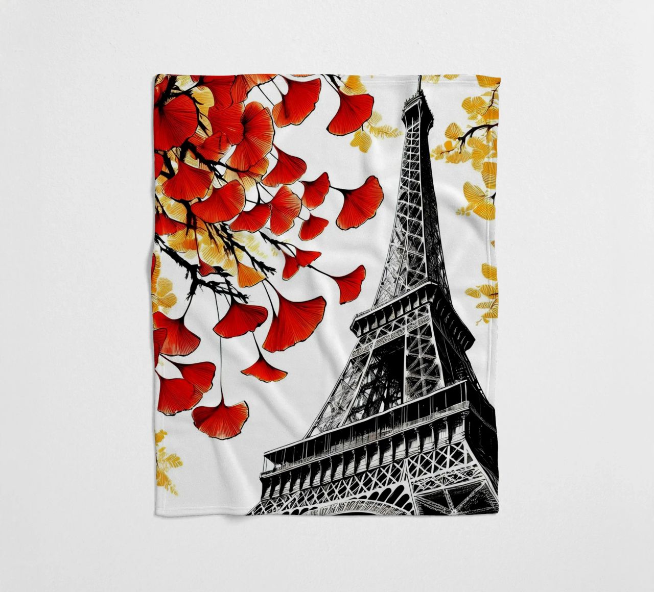 Torre Eiffel a inchiostro coperta in pile da Digital Naive