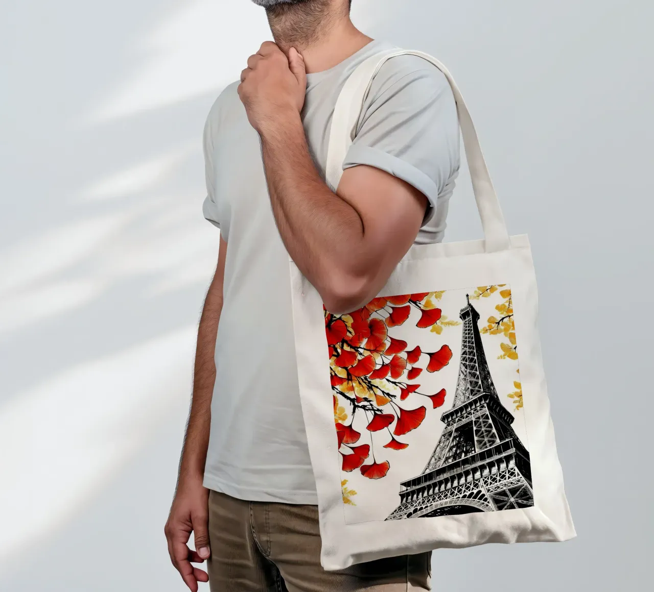Torre Eiffel en tinta tote bag de Digital Naive