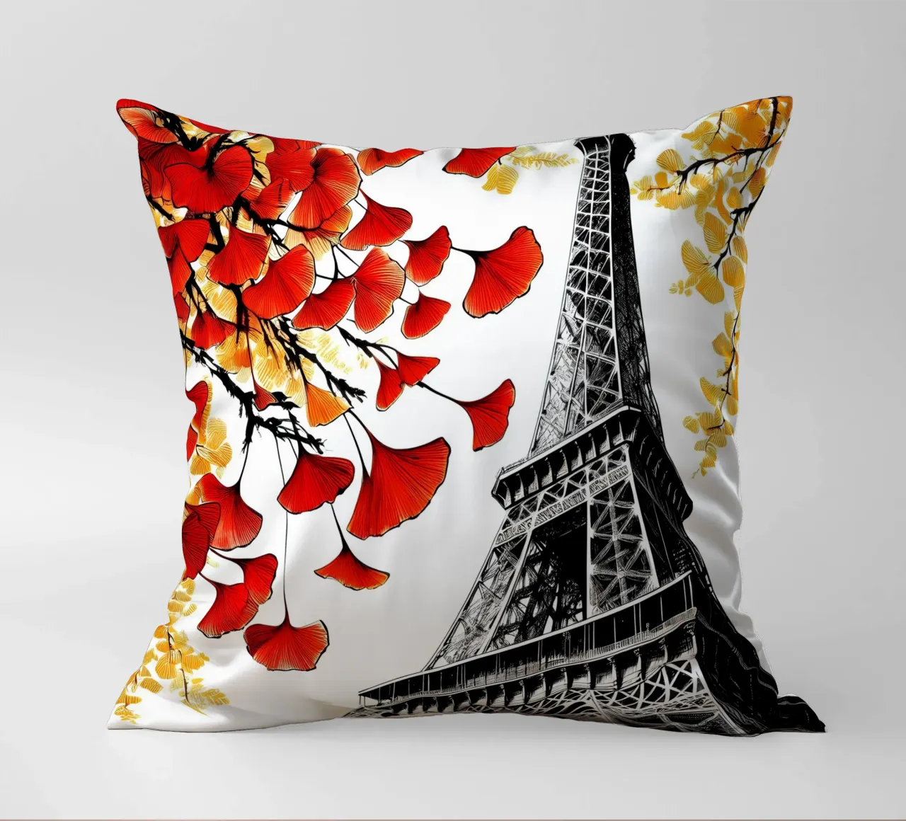 Torre Eiffel a inchiostro cuscino da Digital Naive