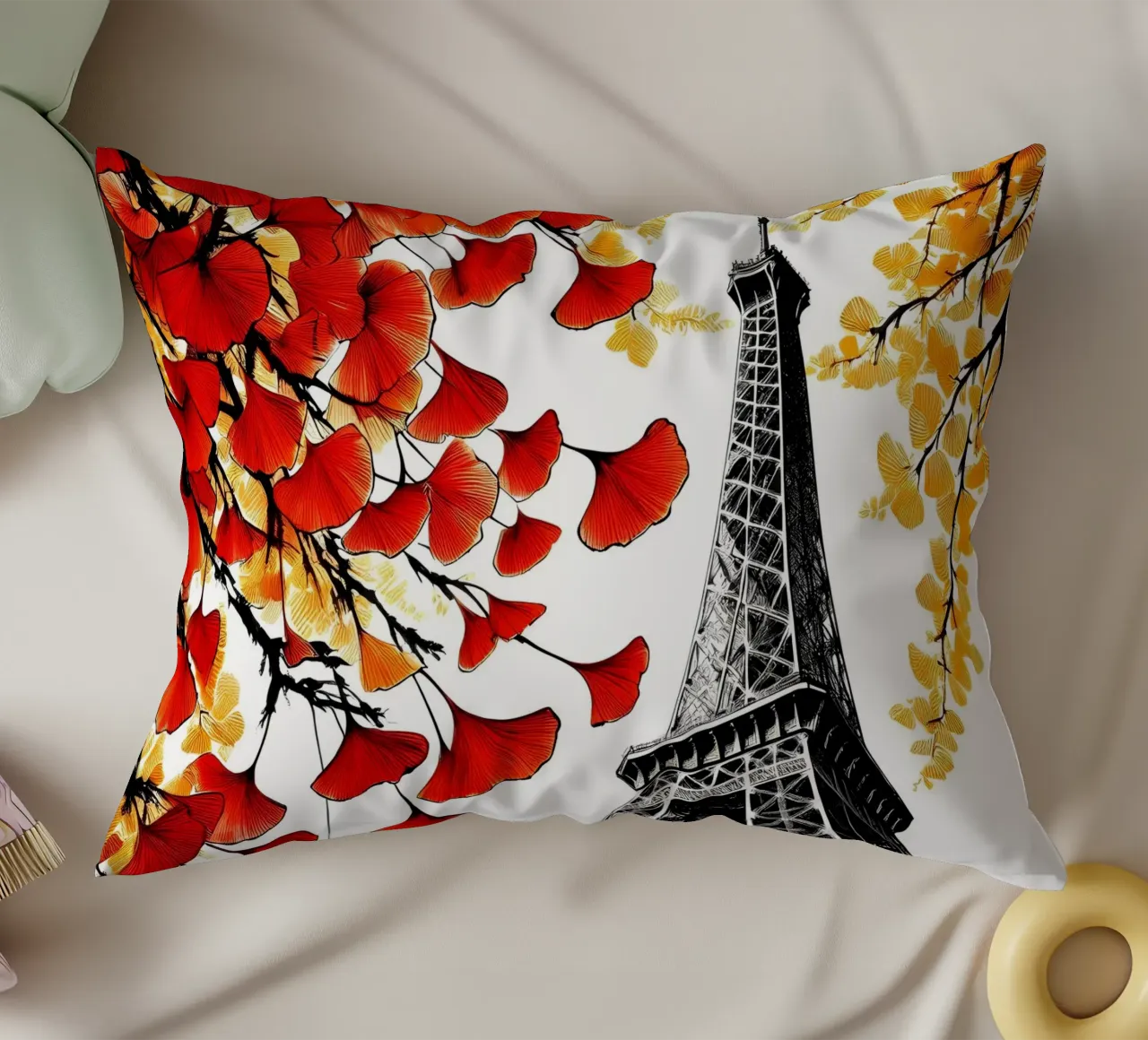 Torre Eiffel a inchiostro cuscino da Digital Naive