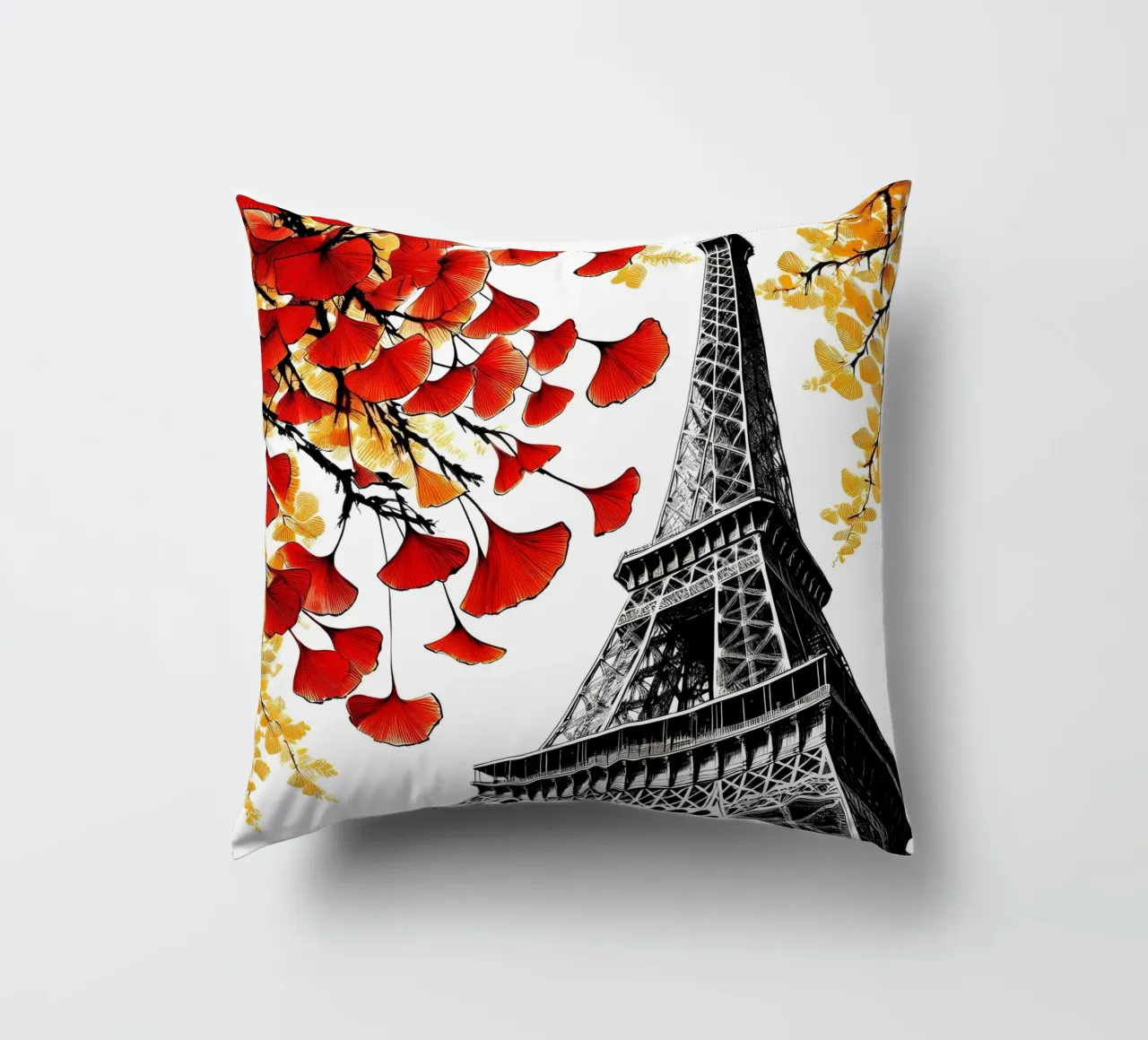 Torre Eiffel a inchiostro cuscino da Digital Naive