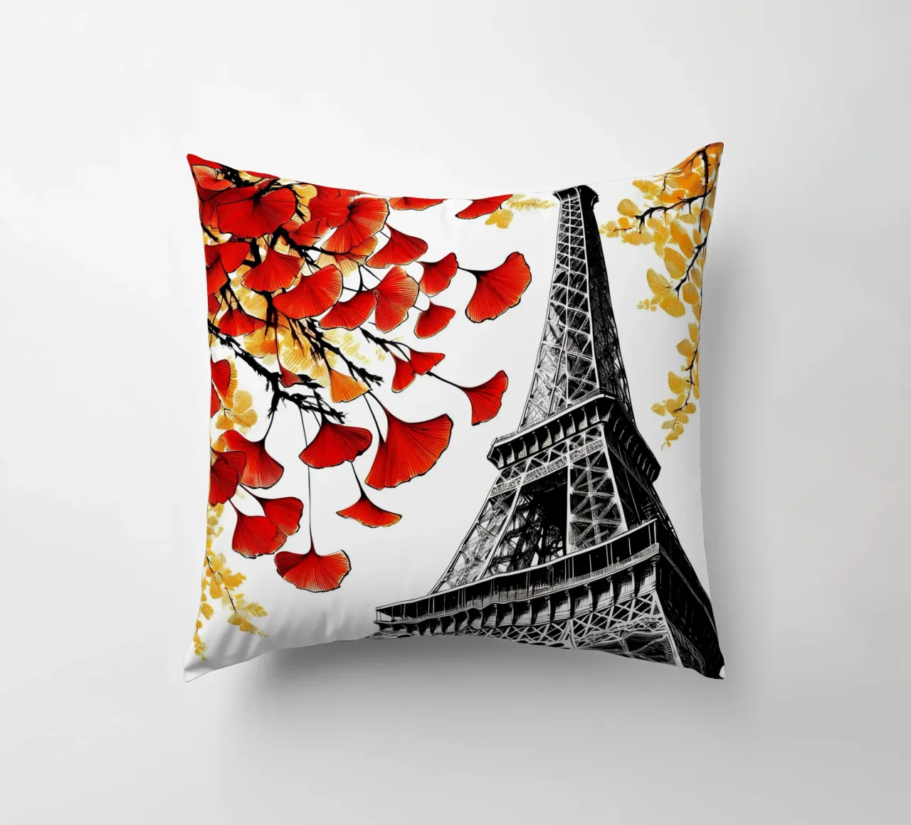 Torre Eiffel a inchiostro cuscino da Digital Naive