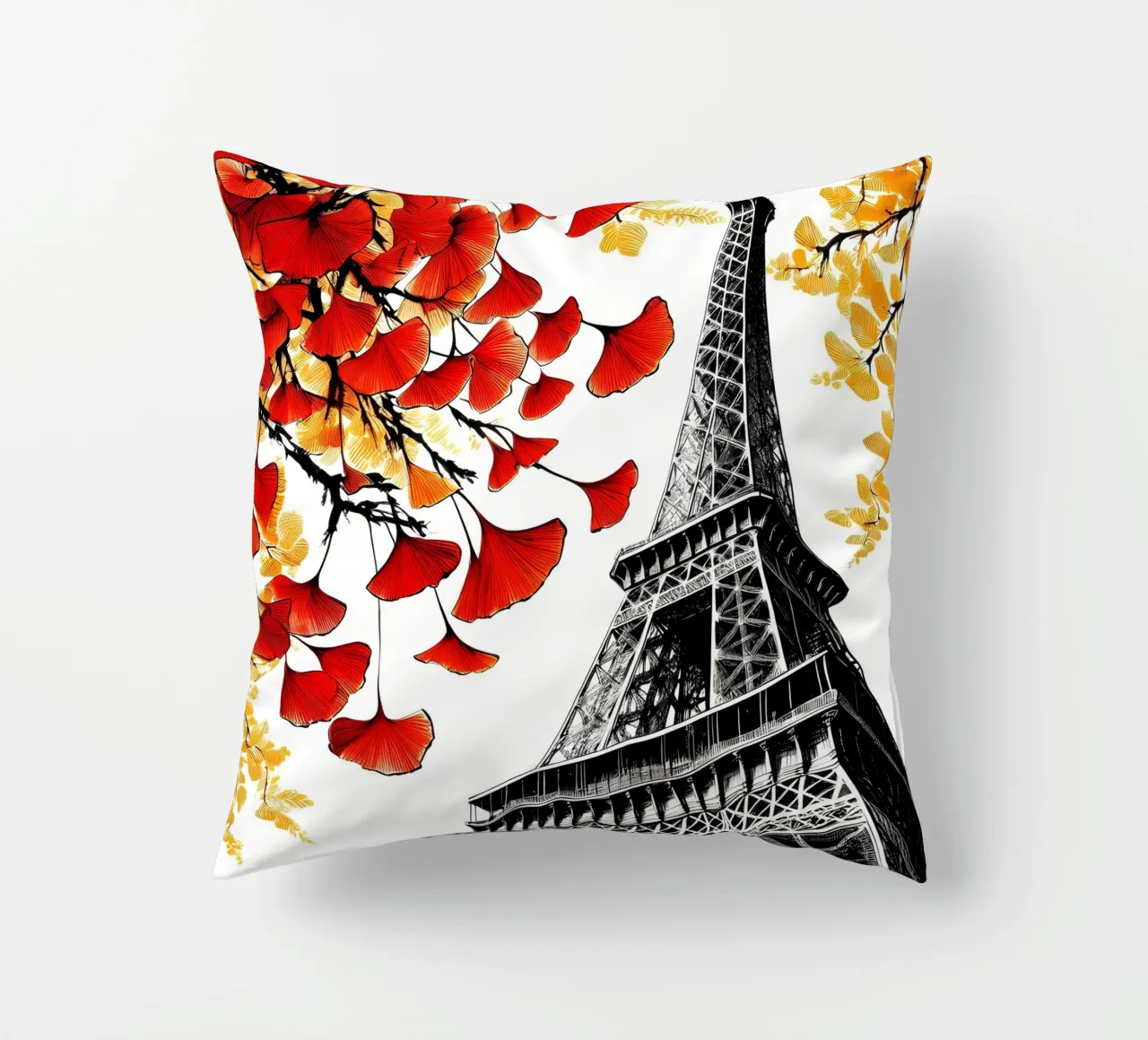 Torre Eiffel a inchiostro cuscino da Digital Naive