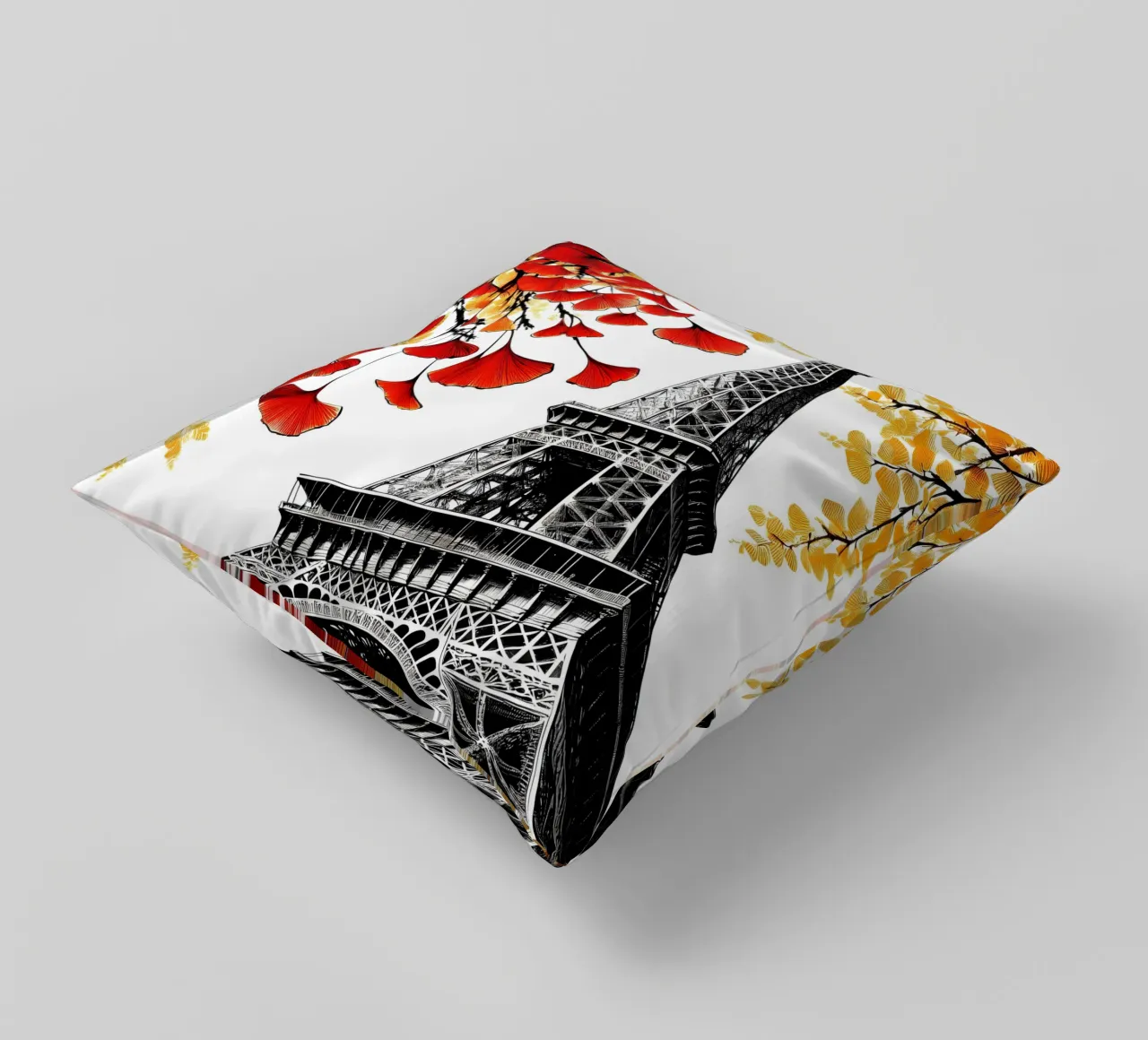 Torre Eiffel a inchiostro cuscino da Digital Naive