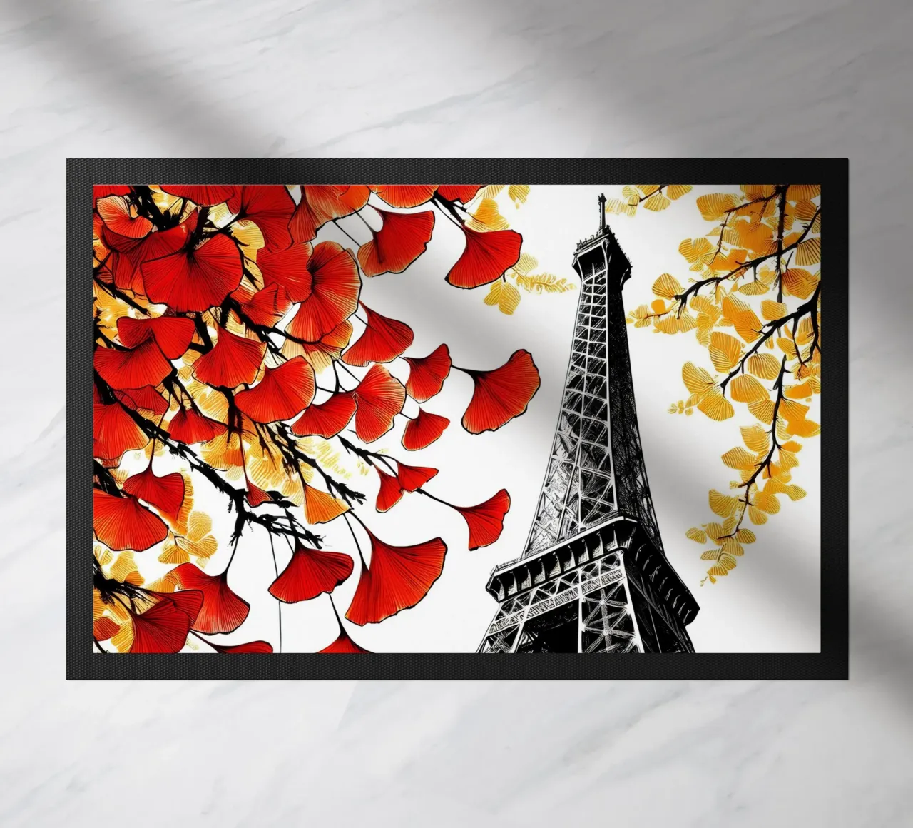 Torre Eiffel a inchiostro zerbino da Digital Naive