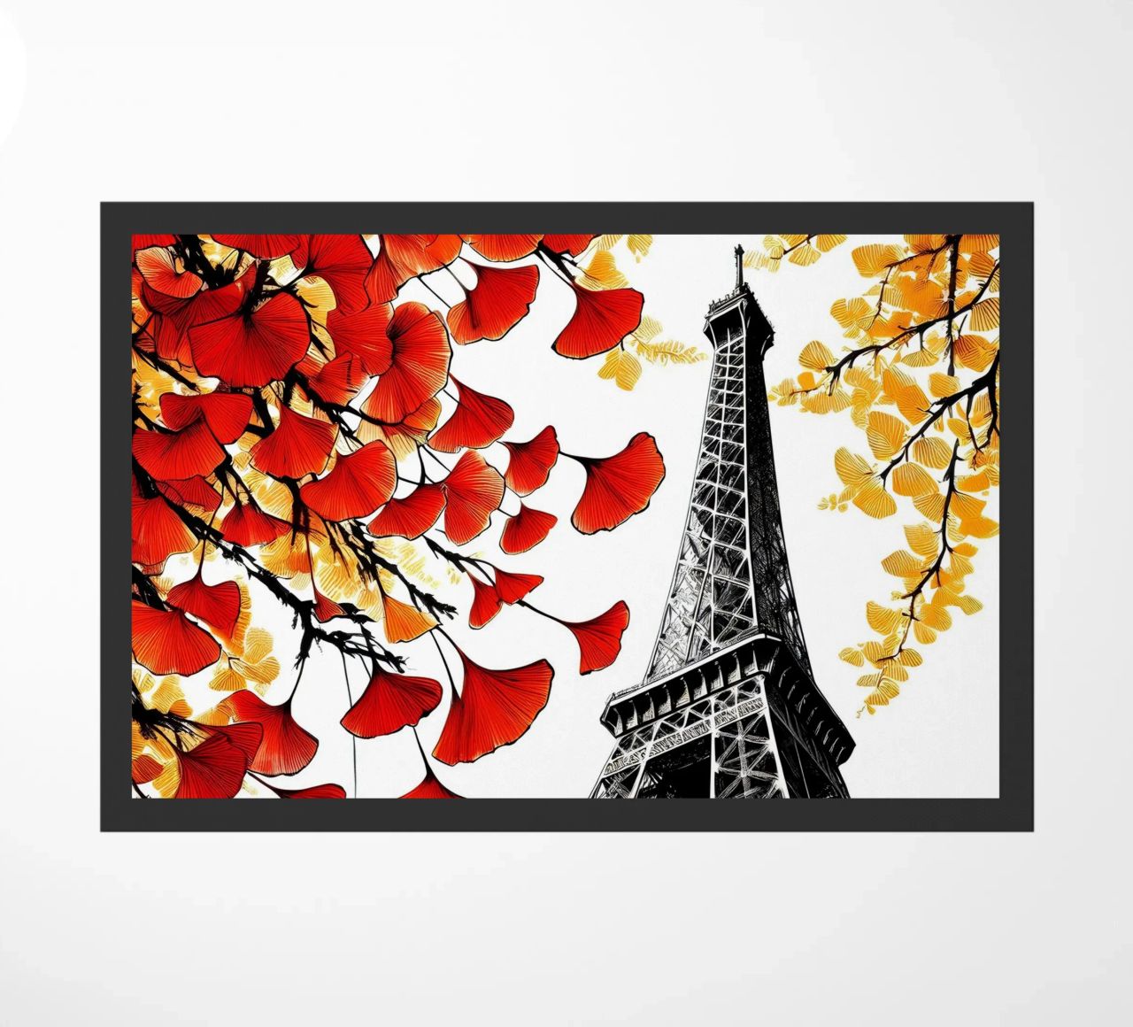 Torre Eiffel a inchiostro zerbino da Digital Naive