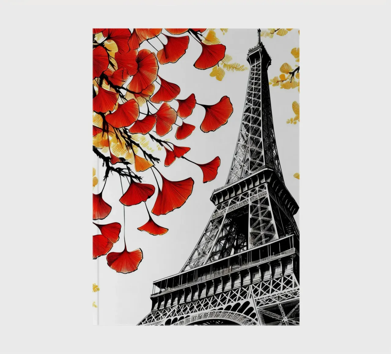 Eiffel Tower in ink notebook by Digital Naive