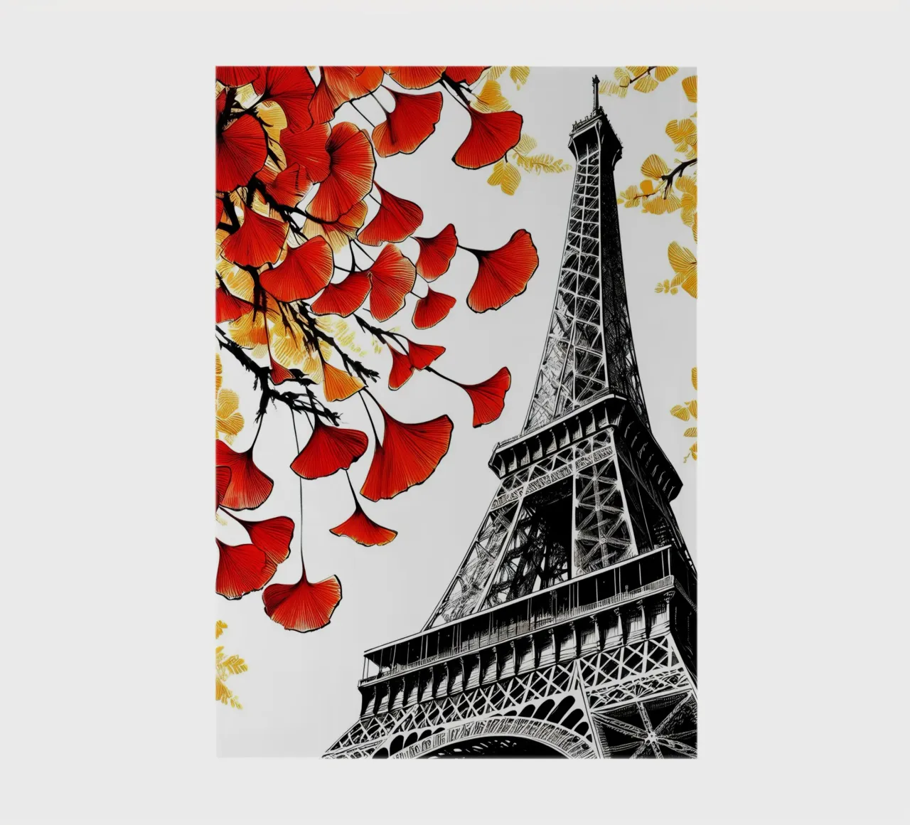 Eiffel Tower in ink notebook by Digital Naive
