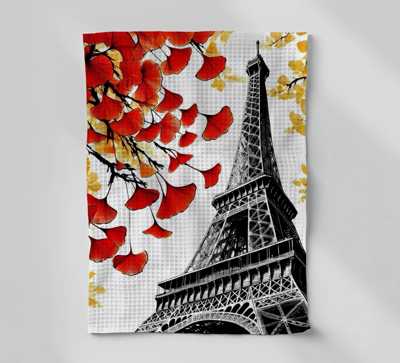 Torre Eiffel a inchiostro canovaccio da cucina da Digital Naive