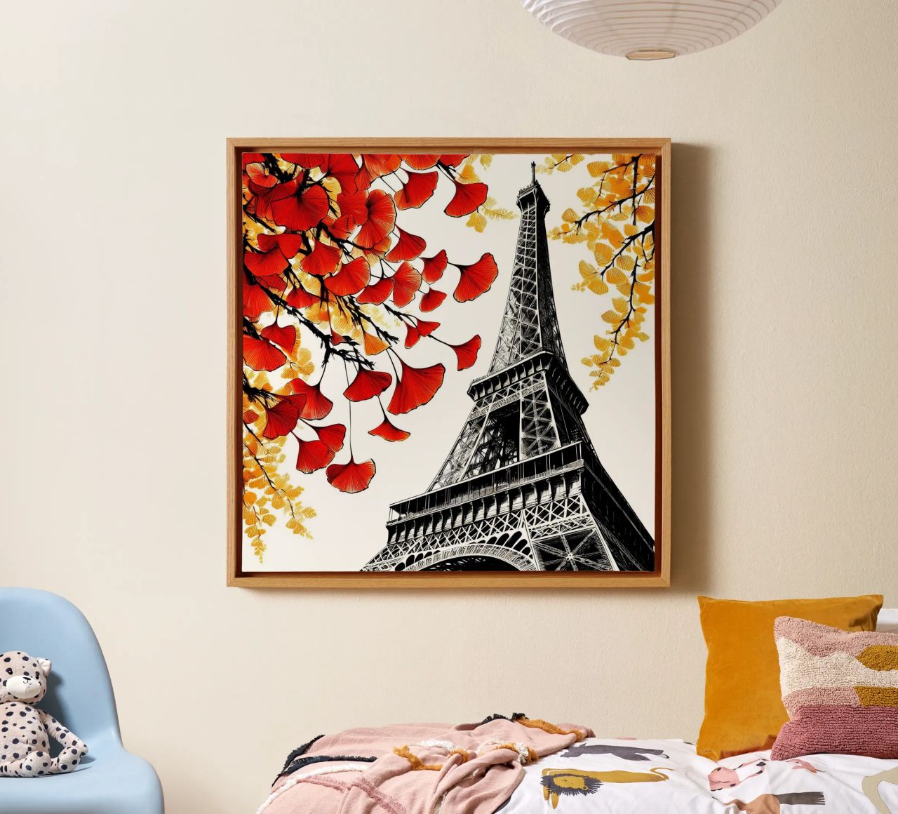 Eiffel Tower in ink canvas by Digital Naive