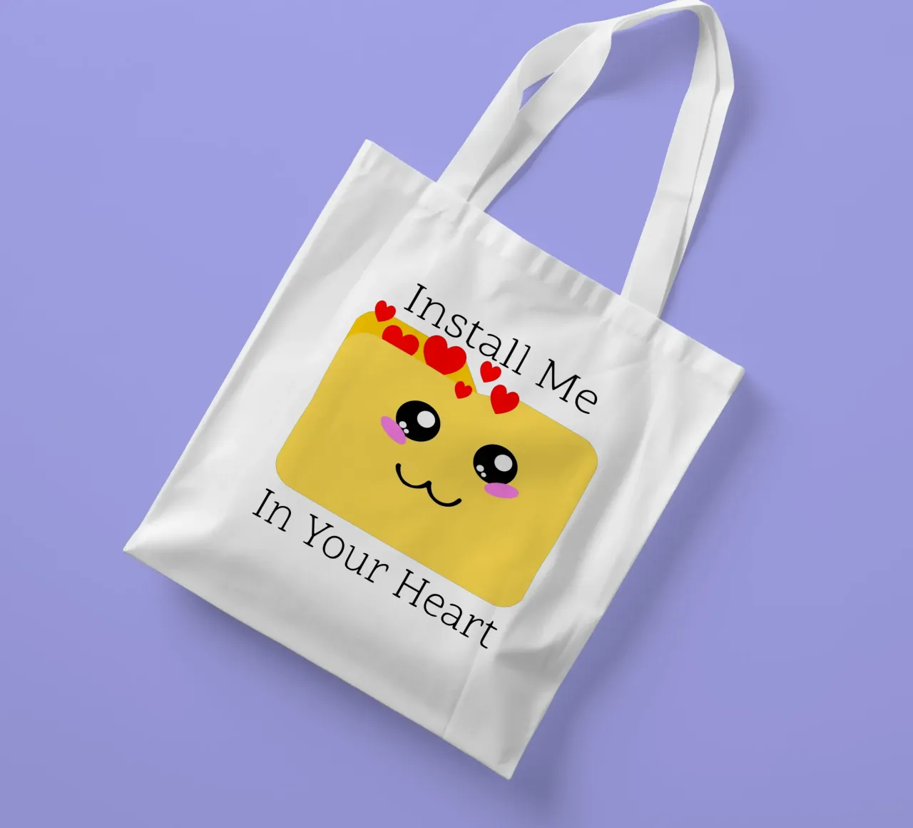 Installatemi nel vostro cuore borsa in juta da sillyindustries