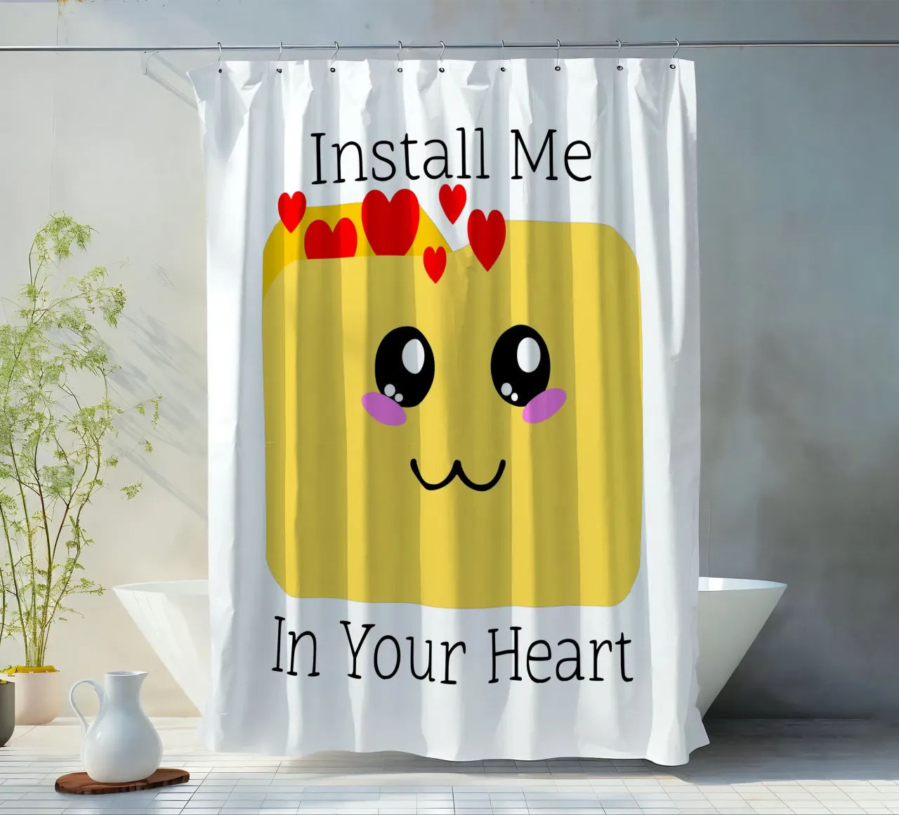 Installatemi nel vostro cuore tenda da doccia da sillyindustries