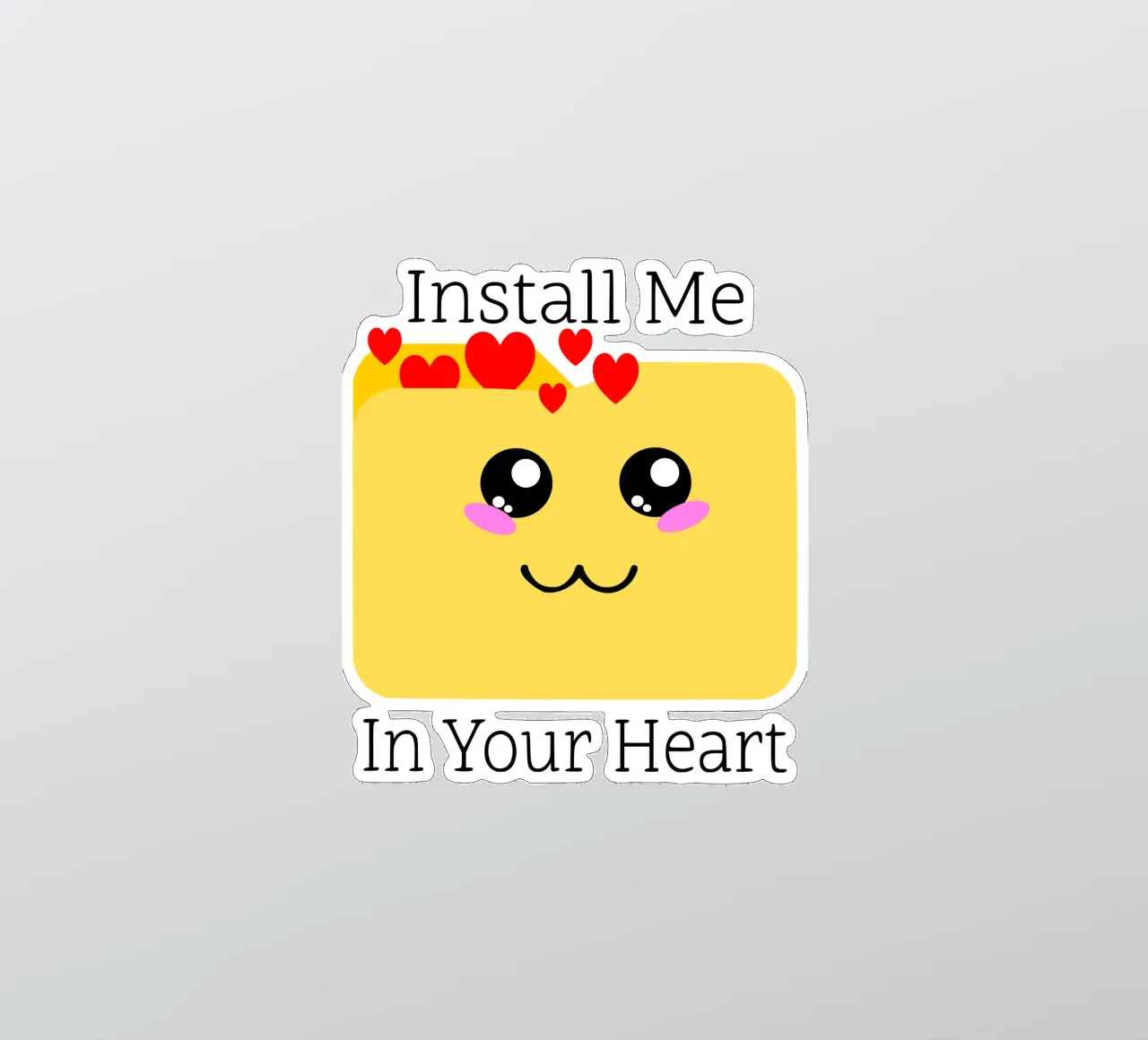 Install Me in Your Heart sticker by sillyindustries
