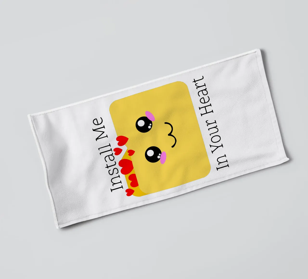 Install Me in Your Heart towel by sillyindustries