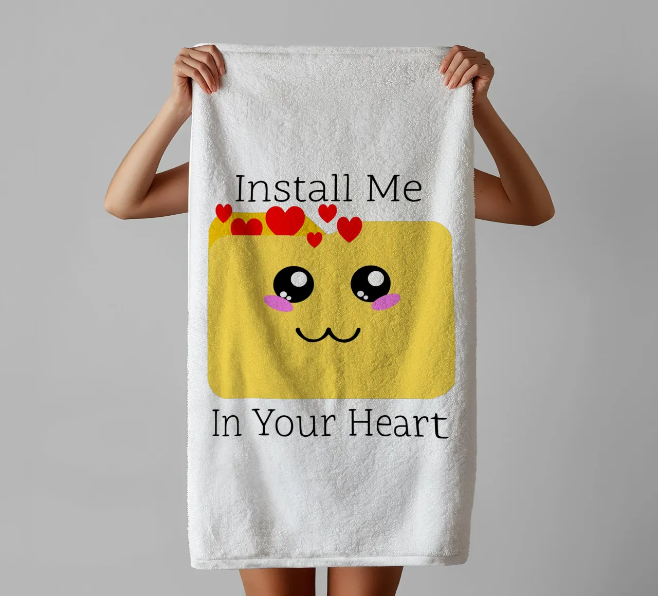 Install Me in Your Heart towel by sillyindustries