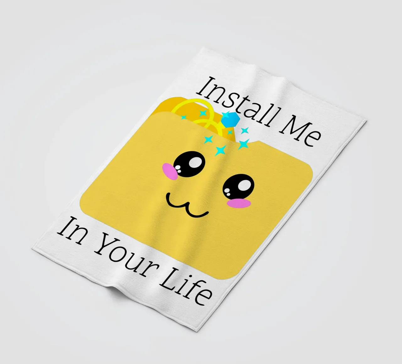 Installiere mich in deinem Leben Niedlicher Geek Tech Hochzeitsantrag Fleecedecke von sillyindustries