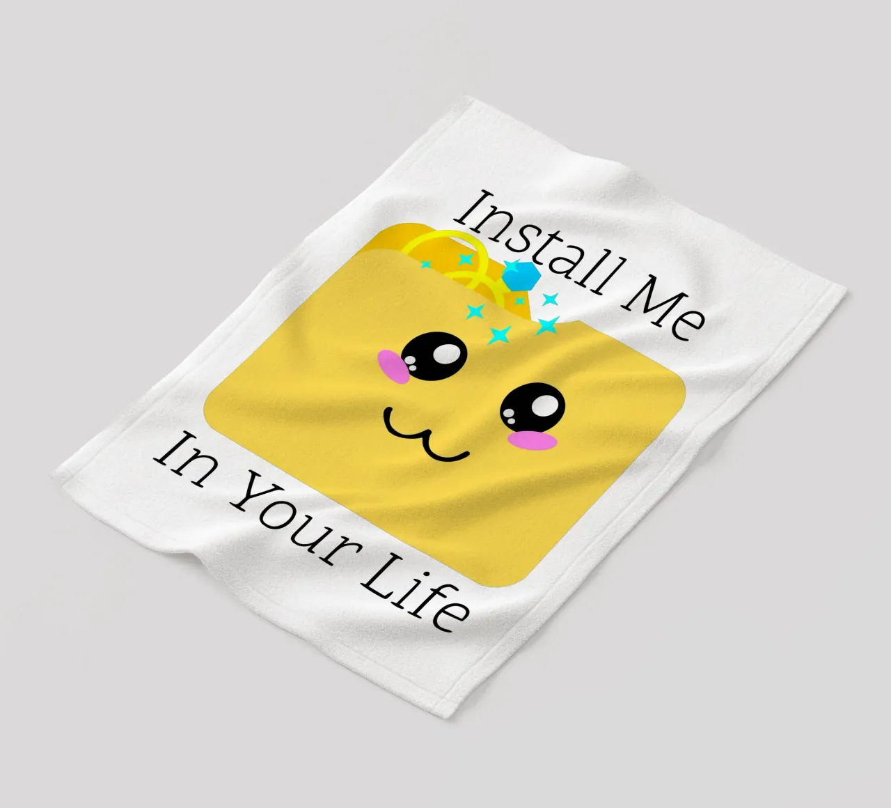 Installiere mich in deinem Leben Niedlicher Geek Tech Hochzeitsantrag Fleecedecke von sillyindustries