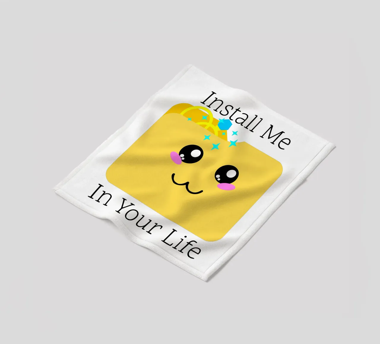 Installiere mich in deinem Leben Niedlicher Geek Tech Hochzeitsantrag Fleecedecke von sillyindustries