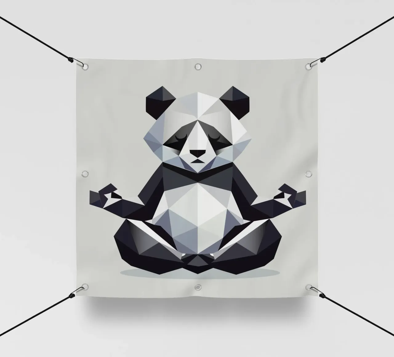 L'orso panda fa meditazione - pace ed equilibrio telo in pvc da namosh