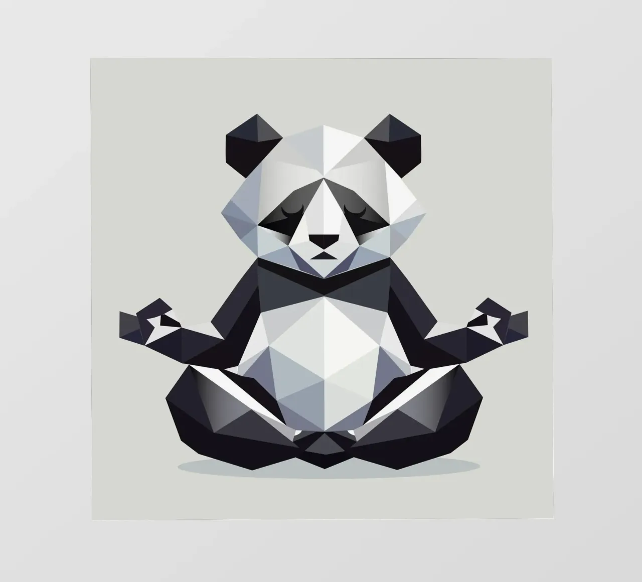 L'orso panda fa meditazione - pace ed equilibrio telo in pvc da namosh