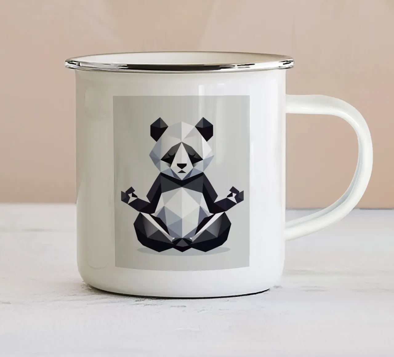 L'orso panda fa meditazione - pace ed equilibrio tazza in smalto da namosh