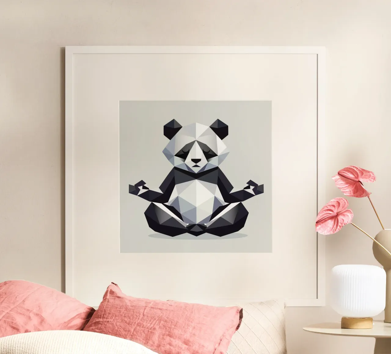 L'orso panda fa meditazione - pace ed equilibrio carta hahnemühle da namosh