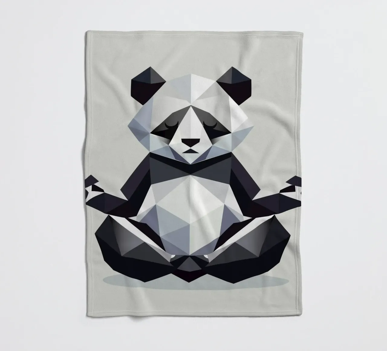 L'orso panda fa meditazione - pace ed equilibrio coperta in pile da namosh