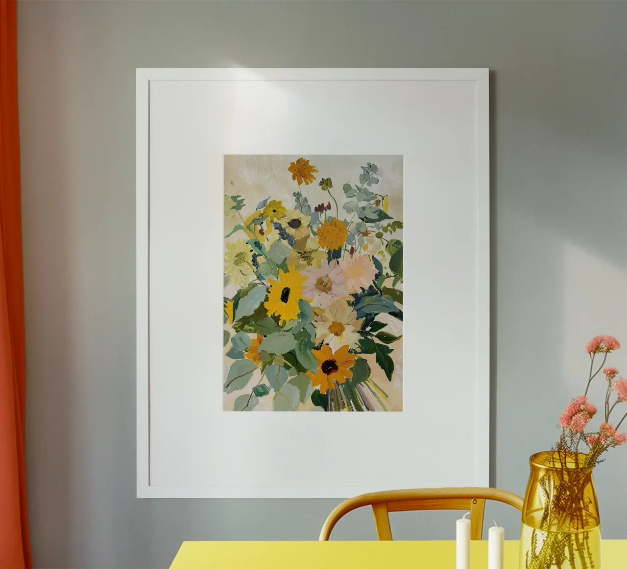Bouquet di fiori di girasoli carta hahnemühle da Euphoria Theresa