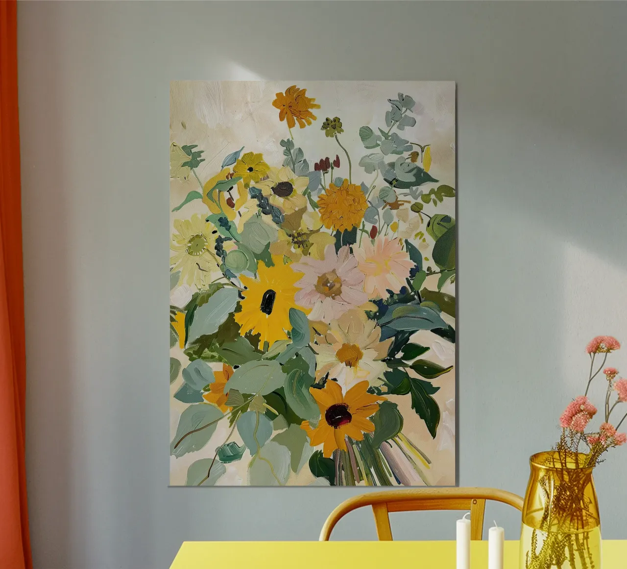 Bouquet di fiori di girasoli carta hahnemühle da Euphoria Theresa