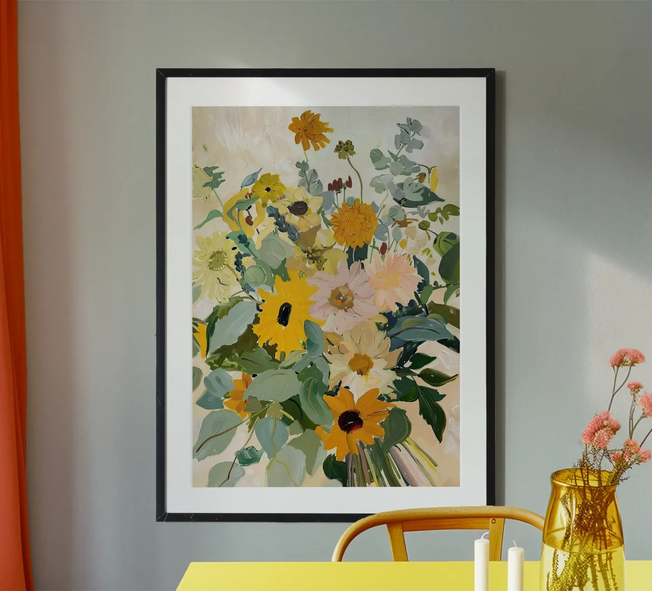 Bouquet di fiori di girasoli carta hahnemühle da Euphoria Theresa