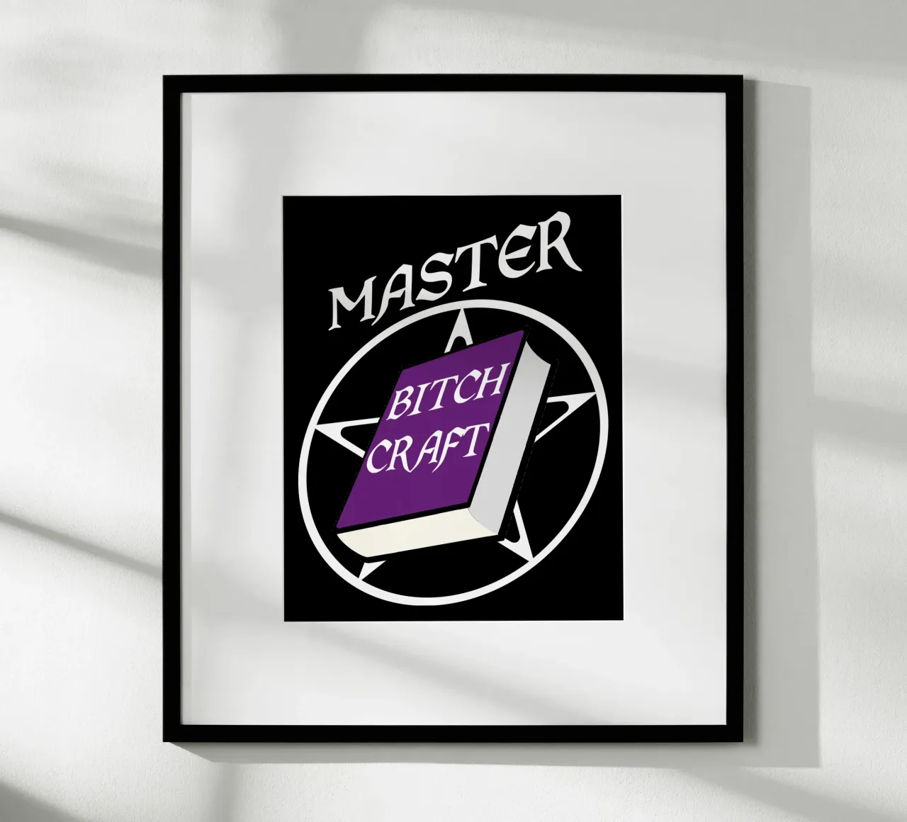 Master Bitchcraft Umorismo wiccano divertente poster con telaio in legno da sillyindustries