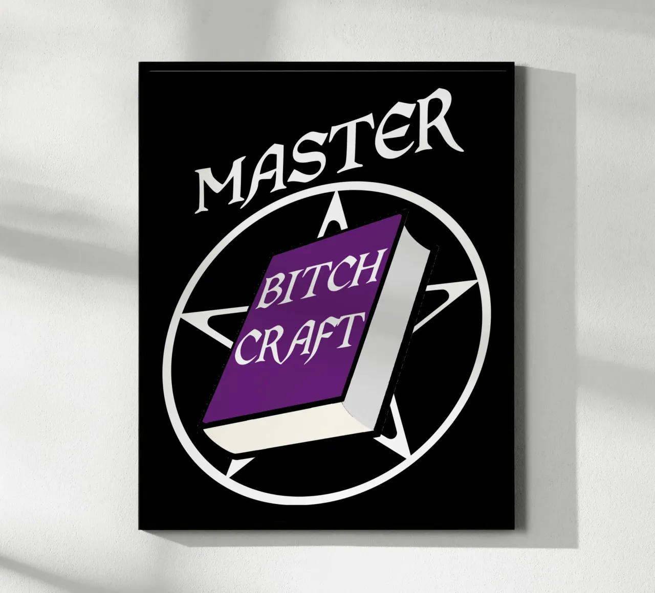 Master Bitchcraft Umorismo wiccano divertente poster con telaio in legno da sillyindustries