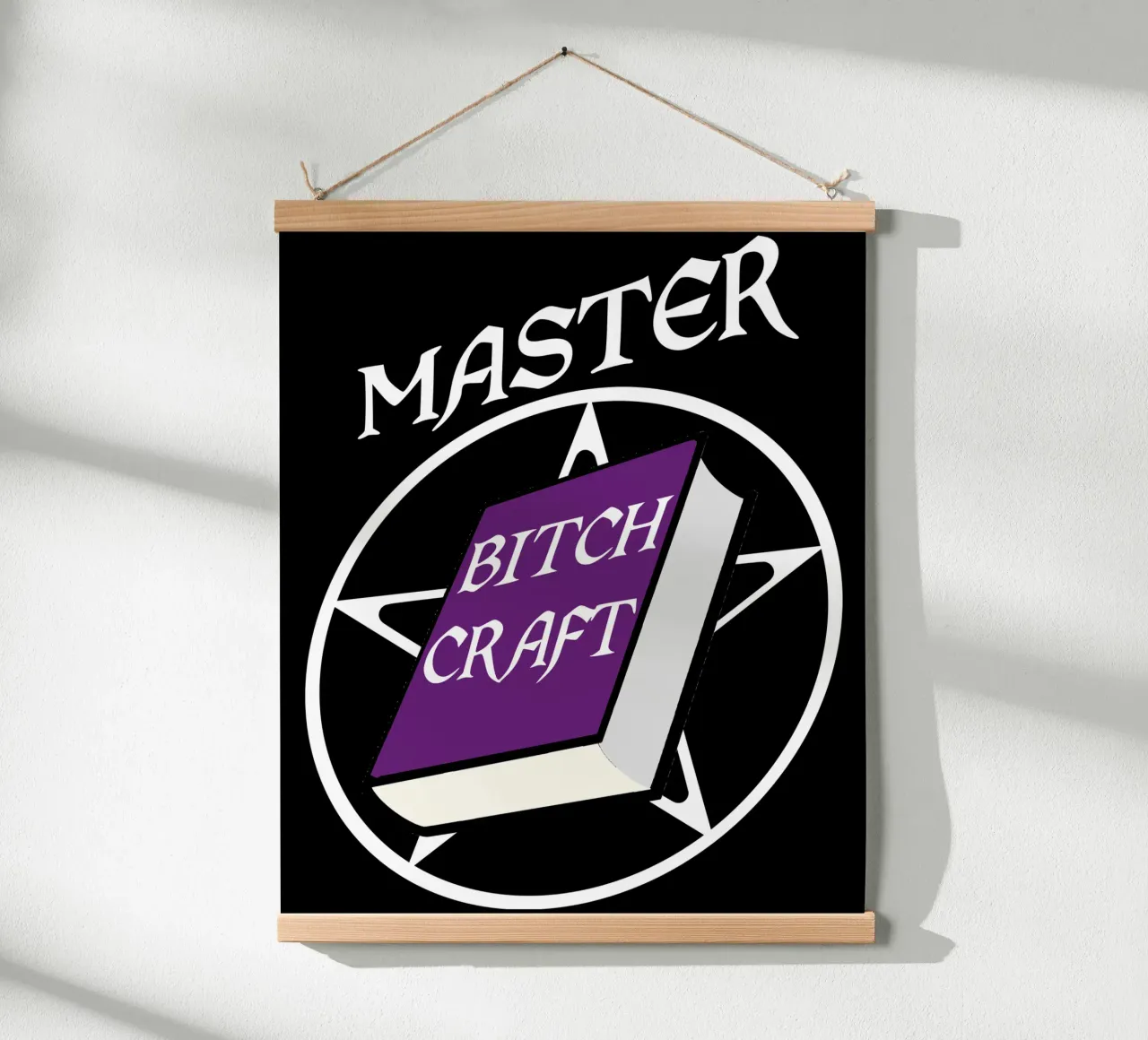 Master Bitchcraft Umorismo wiccano divertente poster con telaio in legno da sillyindustries